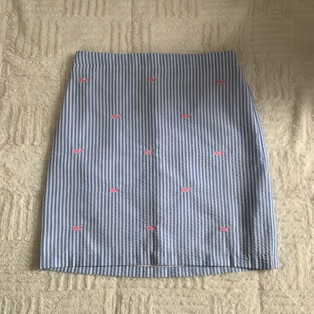 Vineyard Vines whale seersucker skirt